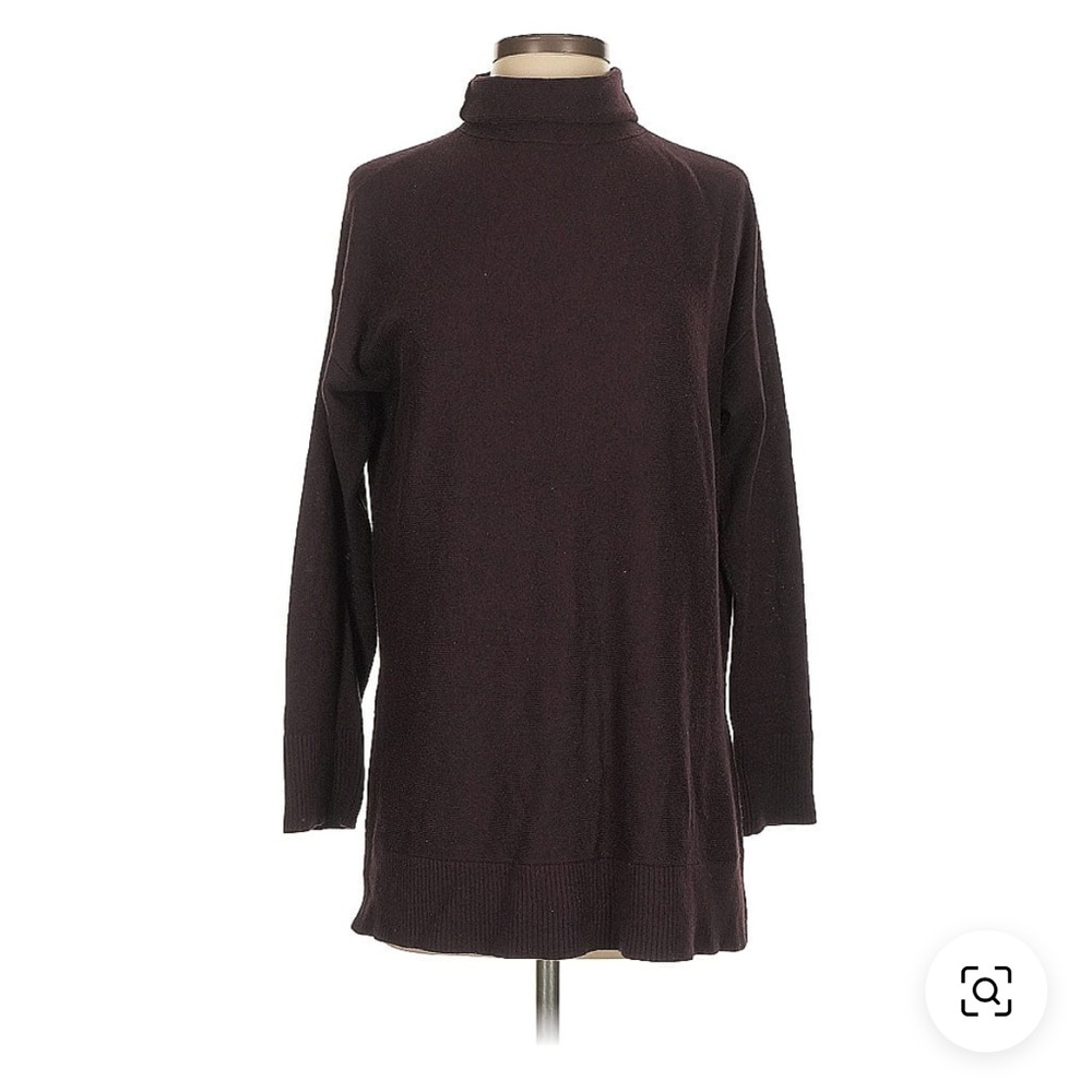 Ann Taylor LOFT Dark Brown Turtleneck Sweater